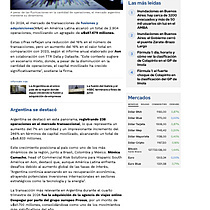 El mercado transaccional de Argentina ms que triplica en 2024 el capital movilizado respecto a 2023